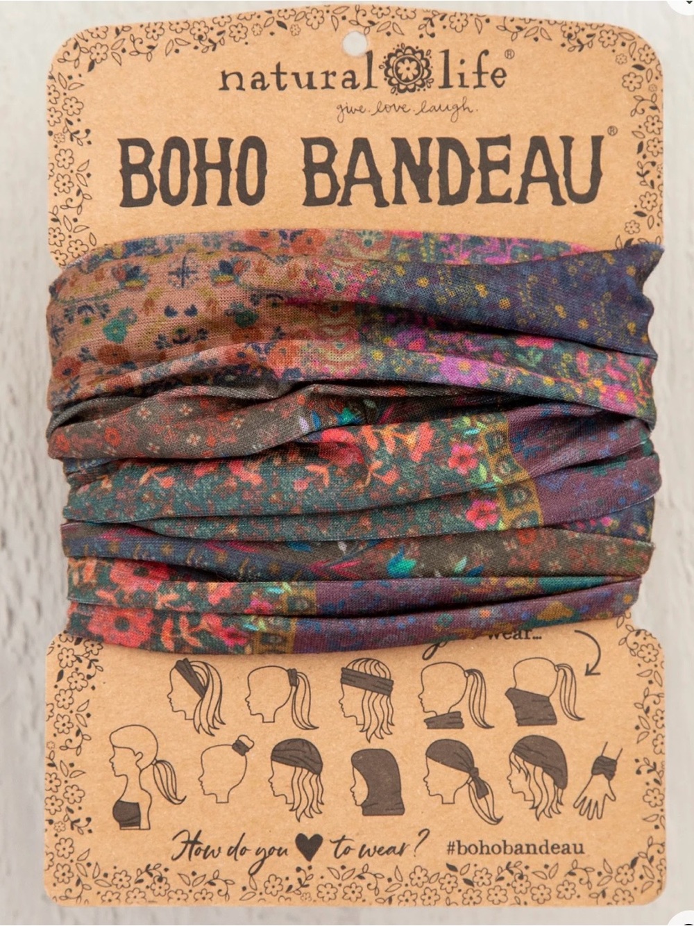 Natural Life Boho Bandeau, 3 Pack, Multi-Colors, Full Size, Multiple Uses - Picture 9 of 12